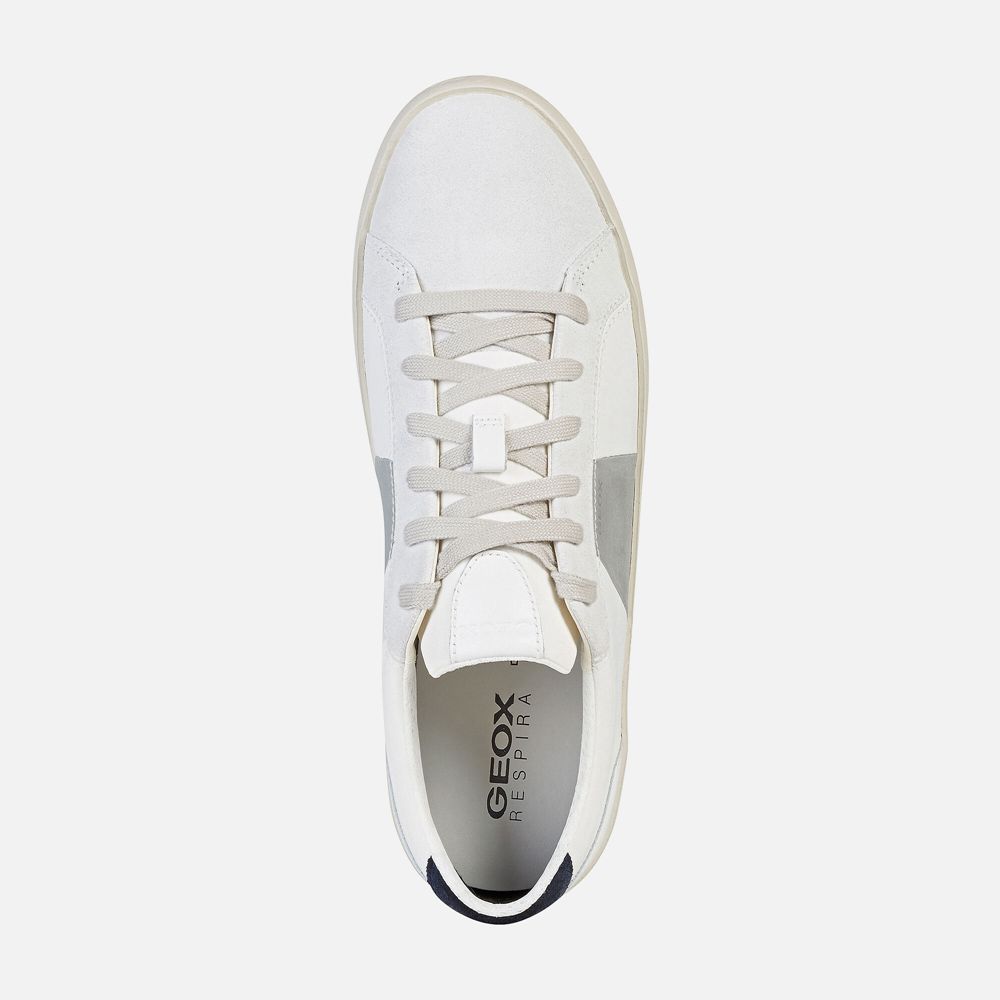 Geox Erkek Spor Ayakkabı Beyaz/Gri - Warley - LTZ-758243